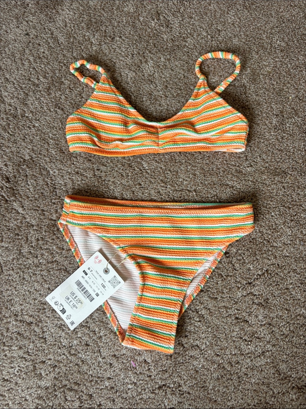 Zara Girls two piece bathing suit